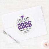 Purple Class of 2026 Graduation Sticker (Umschlag)
