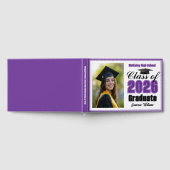 Purple Class of 2026 Photo Small Graduation Gästebuch (Voll)