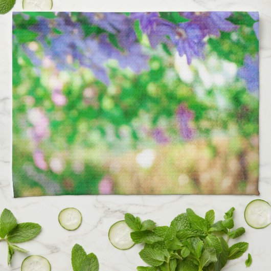 Purple Clematis flower ランチョンマット Geschirrtuch (Gefaltet)