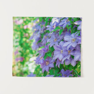 Purple Clematis flower Wandteppich