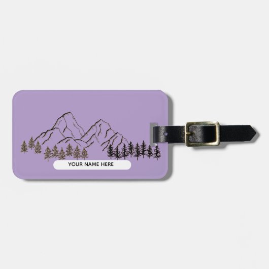 PURPLE COLOR- FOR NATURE LOVER GEPÄCKANHÄNGER (Vorderseite horizontal)