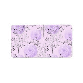 Purple Colorful Flower Botanical Floral Adressaufkleber (Vorne)