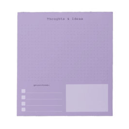 Purple colorful retro aesthetic Thoughts & Ideas Notizblock