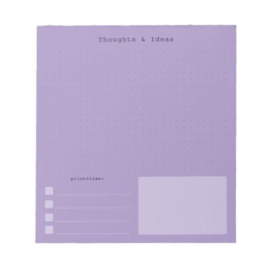 Purple colorful retro aesthetic Thoughts & Ideas Notizblock (Vorderseite)