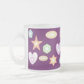 Purple colour Shapes mug Mattglastasse (Links)