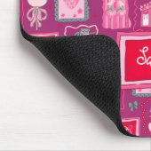 Purple Coquette aesthetic girly whimsical pattern Mousepad (Ecke)