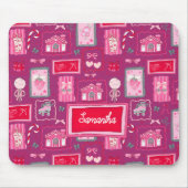 Purple Coquette aesthetic girly whimsical pattern Mousepad (Vorne)