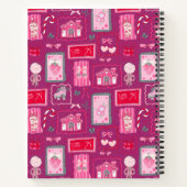 Purple Coquette aesthetic girly whimsical pattern Notizblock (Rückseite)