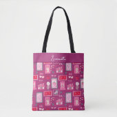 Purple Coquette aesthetic girly whimsical pattern Tasche (Vorderseite)