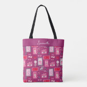 Purple Coquette aesthetic girly whimsical pattern Tasche (Rückseite)