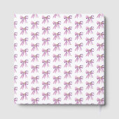 Purple Coquette Bow Baby Shower Guest Book Gästebuch (Rückseite)