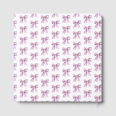 Purple Coquette Bow Birthday Party Guest Book Gästebuch (Rückseite)