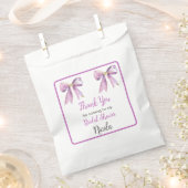 Purple Coquette Bow Bridal Shower Geschenktütchen (Ausgeschnitten)