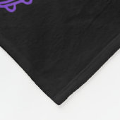 Purple Coquette Bow Cheer Game Day Doodle Touchdow Fleecedecke (Ecke)