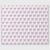 Purple Coquette Bow Geschenkpapier (Flach)