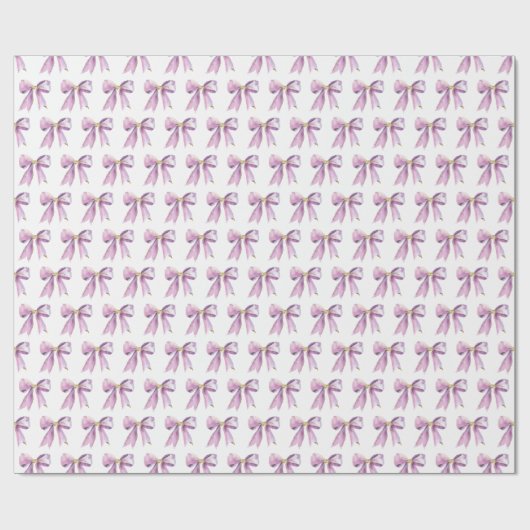 Purple Coquette Bow Geschenkpapier (Flach)