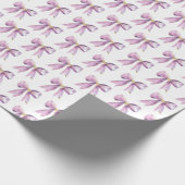 Purple Coquette Bow Geschenkpapier (Ecke)