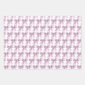 Purple Coquette Bow Geschenkpapier Set (Vorderseite)