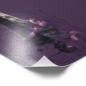 Purple Cosmic Obelisk Occult Dark Art Fotodruck (Ecke)