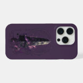 Purple Cosmic Obelisk Occult Dark Art  iPhone Hülle (Rückseite (Horizontal))