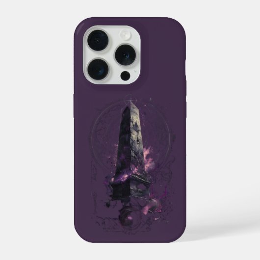 Purple Cosmic Obelisk Occult Dark Art  iPhone Hülle (Rückseite)