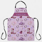 Purple Cowboy Wild West All over print Pattern Schürze (Vorderseite)