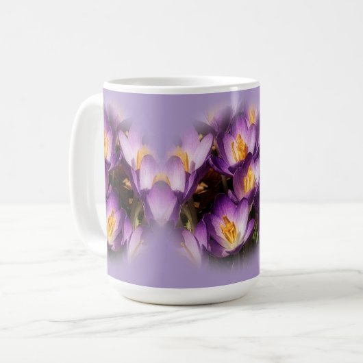 Purple Crocus Coffee Mug Kaffeetasse (Vorderseite Links)