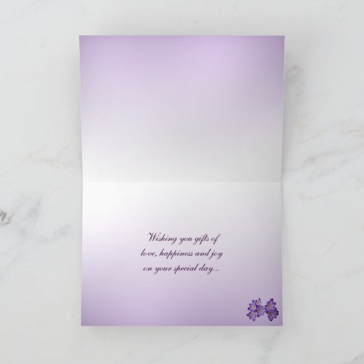 Purple Crocus Mothers Day Karte (Innenseite)