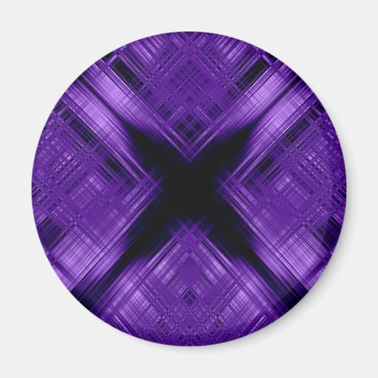 Purple cross and grid magnet (Vorne)