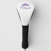 Purple Crown and Custom Name Pretty Golf Headcover (Vorderseite)