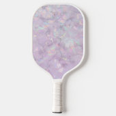 Purple Crystal Geode Monogram & Name Personalized Pickleball Schläger (Rückseite)