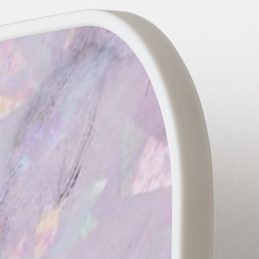 Purple Crystal Geode Monogram & Name Personalized Pickleball Schläger (Linke Seite)