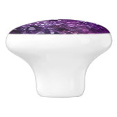 Purple Crystal Jewel Amethyst Ceramic Knob Keramikknauf (Seitenansicht)