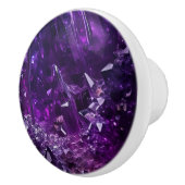 Purple Crystal Jewel Amethyst Ceramic Knob Keramikknauf (Rechts)