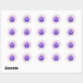 Purple Cupcake Celebration Sticker (Blatt)