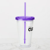 PURPLE Custom Acrylic Tumbler Blank w/ Lid & Straw Acryltrinkbecher (Rechts)