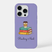 purple Cute Books Nerd Viral Gift Love iPhone Hülle (Rückseite)