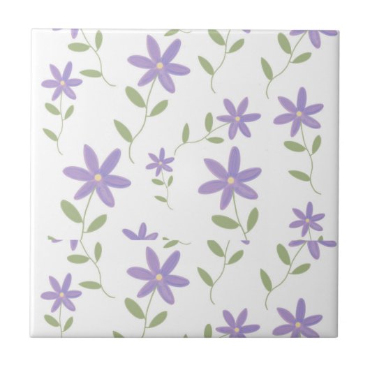 Purple daisies fliese (Vorderseite)