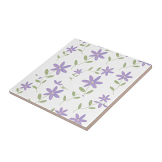 Purple daisies fliese