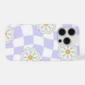Purple Daisy Checkered Phone Case iPhone Hülle (Rückseite (Horizontal))
