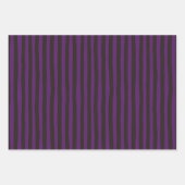 Purple & Dark Brown Wonky Stripes Geschenkpapier Set (Vorderseite)
