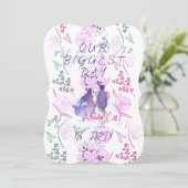 Purple date einladung (Stehend Vorderseite)