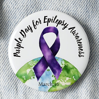 Purple Day Epilepsie-Bewusstseinsmarsch 26. März Button