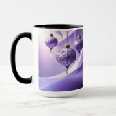 Purple Decorative Christmas Ball Holiday Mug Tasse (Links)