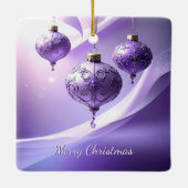 Purple Decorative Christmas Ball Holiday Ornament (Rückseite)