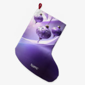 Purple Decorative Christmas Ball Holiday Stocking Großer Weihnachtsstrumpf (Vorderansicht (hängend))