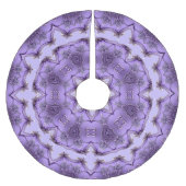 Purple Decorative Christmas Tree Skirt Polyester Weihnachtsbaumdecke (Vorderseite)