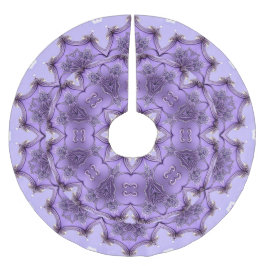 Purple Decorative Christmas Tree Skirt Polyester Weihnachtsbaumdecke