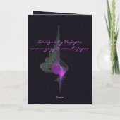 Purple Dervish Abstract Art Karte (Rückseite)
