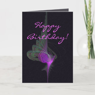 Purple Dervish Abstract Art Karte